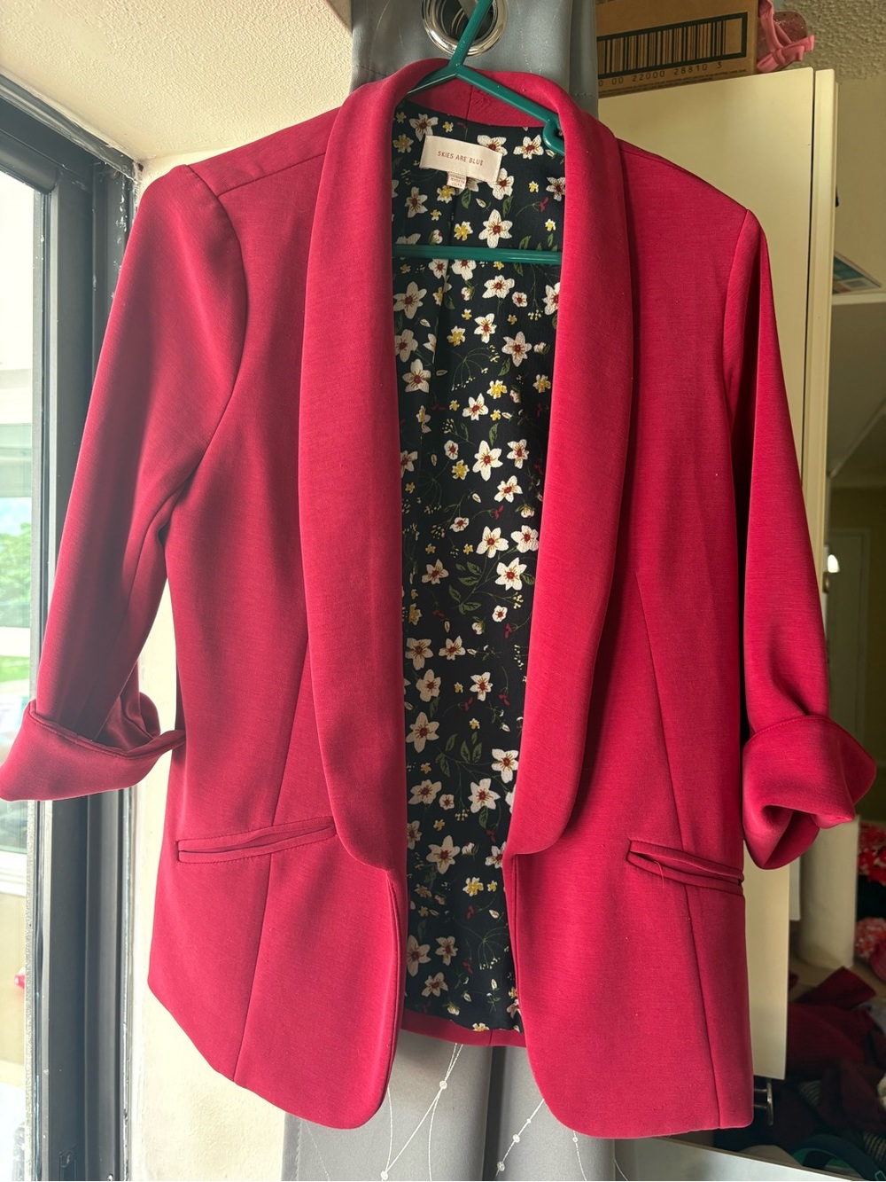 Skies are Blue Burgundy blazer